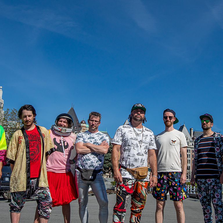 Five Alarm Funk   Five Alarm Funk is a horn-powered, percussion-fuelled sonic and visual assault. Over 17 years of hard funking, the band hasburned up stages on four continents, released eight studio albums and received two Juno Award nominations.   Their